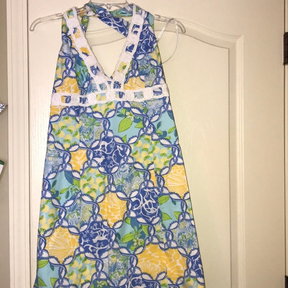 Lilly Pulitzer Tropical Print Halter Dress